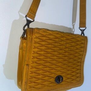 Lug Handbag Presto Convertible Crossbody in Amber Yellow